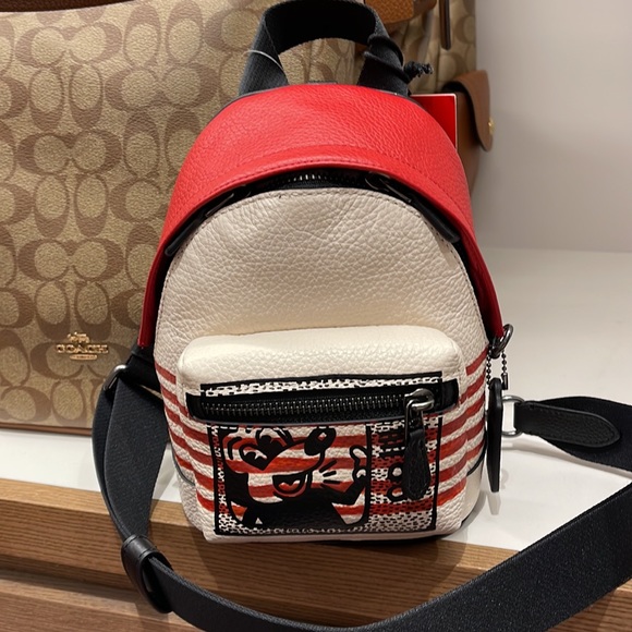 Coach Disney Mickey Mouse X Keith Haring Small West Backpack Crossbody - Picture 16 of 16